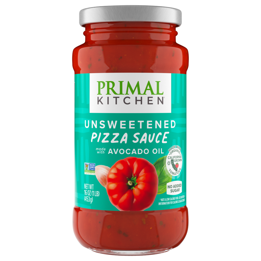Primal Kitchen Unsweetened Pizza Sauce, 16oz (1lb).