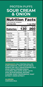 Puffs de proteína Twin Peaks Ingredients