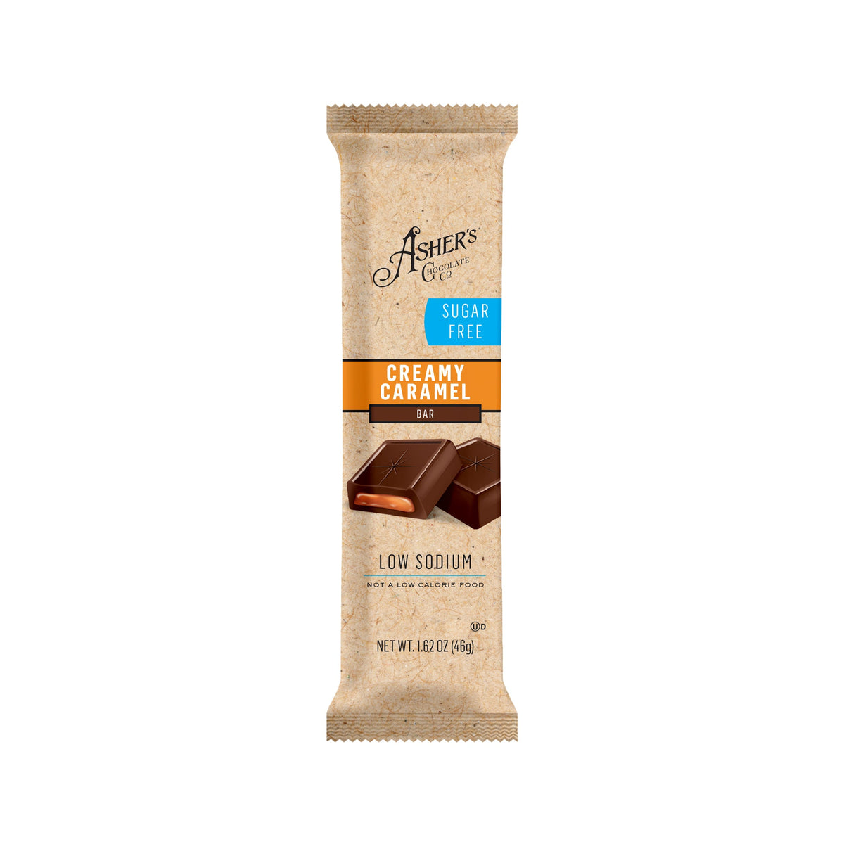 Asher's Chocolates Sugar Free Candy Bars - Milk Chocolate Creamy Caramel One Bar