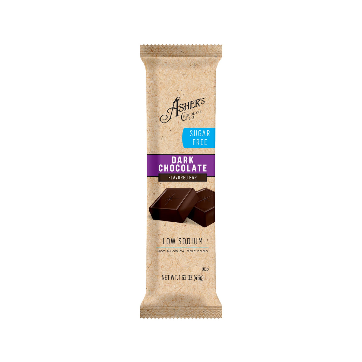 Asher's Chocolates Sugar Free Candy Bars - Dark Chocolate One Bar