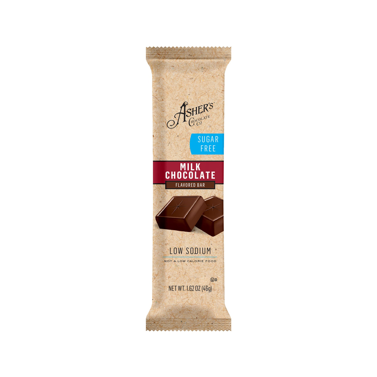 Asher's Chocolates Sugar Free Candy Bars - Milk Chocolate One Bar