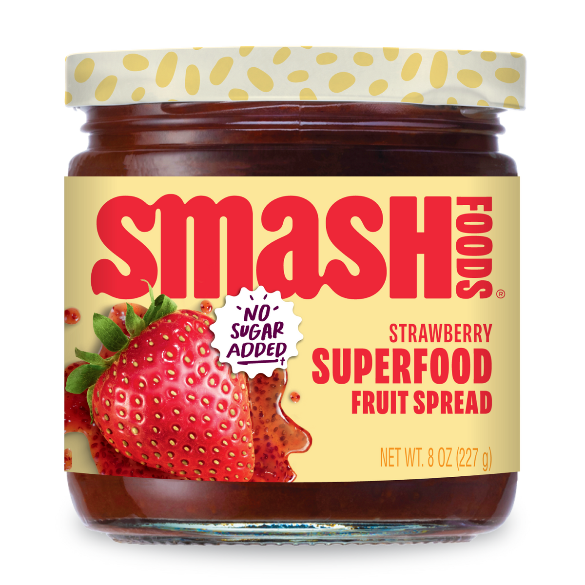 Smash Foods Superfood Jams 8oz - Strawberry