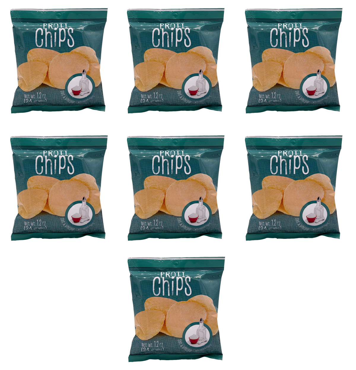 Proti Nutrition Proti Chips - Sea Salt & Vinegar 7-Pack (1.20 oz bags)