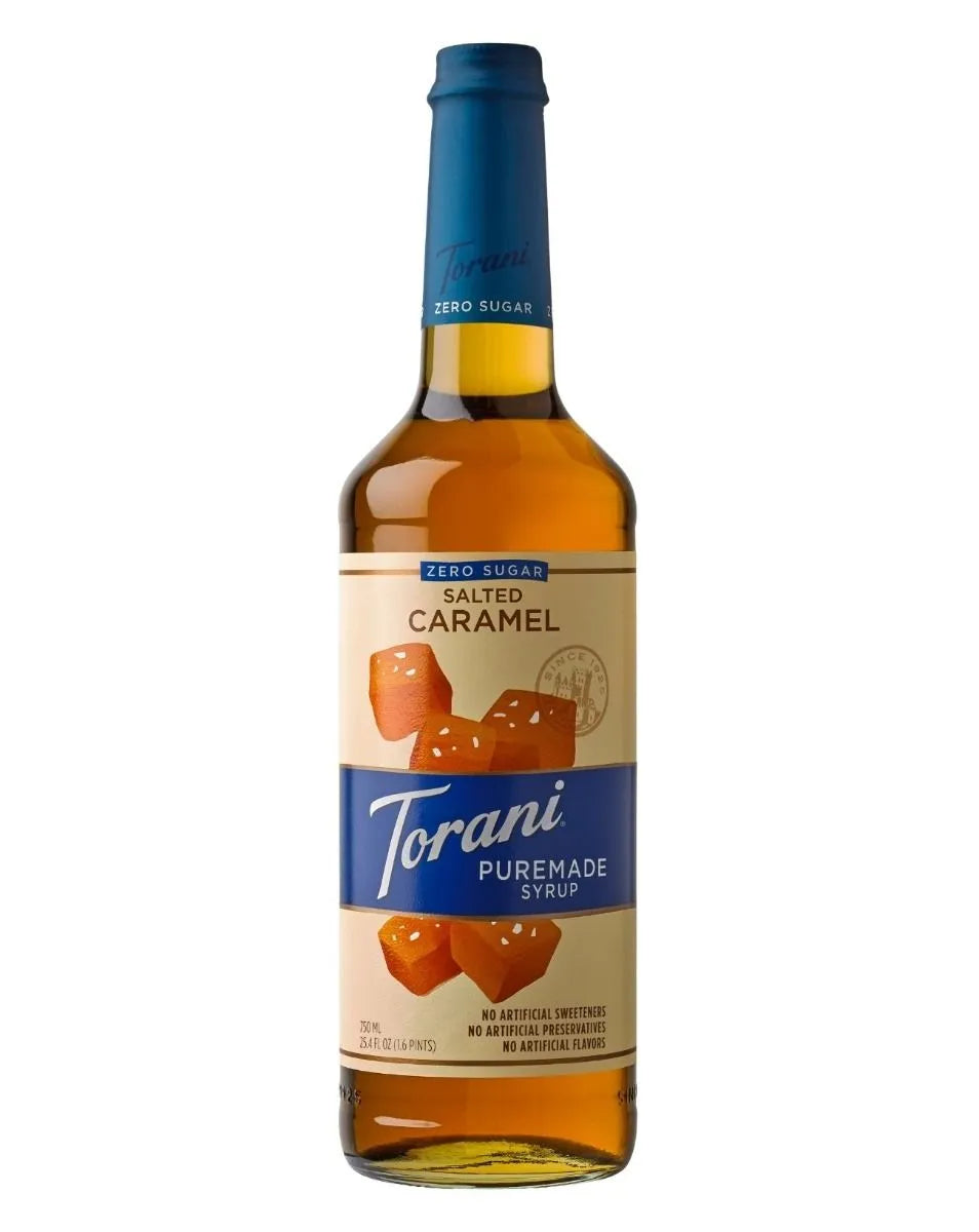 Torani Puremade Zero Sugar Syrup - Salted Caramel 750 ml (25.4 oz)