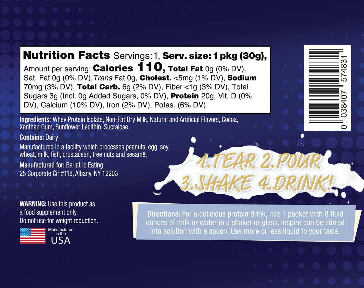 Inspire Milk Chocolate Salted Caramel Protein Powder - One Serving
