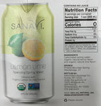Sanavi Sparkling Spring Water, 8 cans - Lemon Lime