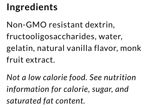 Package information for ChocZero S'mallows Sugar Free Marshmallows