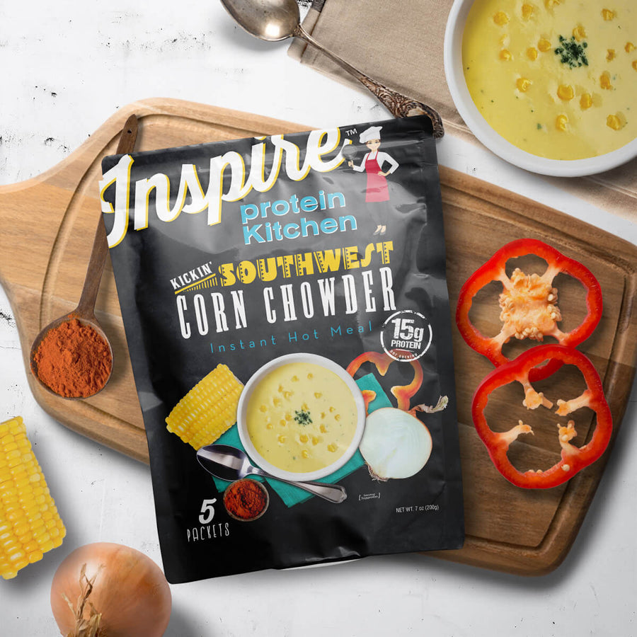 Inspire Southwest Corn Chowder - 15g Protein - High-quality Hot Meals at Store