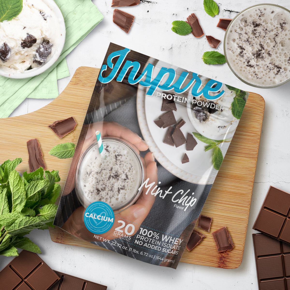 Inspire Mint Chip Protein Powder - High-quality Protein Drinks at Store