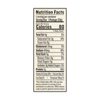 Nutrition facts label displaying serving size, calories, and detailed breakdown of fats, cholesterol, sodium, carbohydrates, sugars, and protein for a food product.