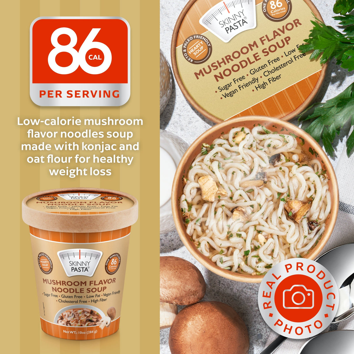 Skinny Pasta Konjac Noodle Soup - Mushroom, 10oz