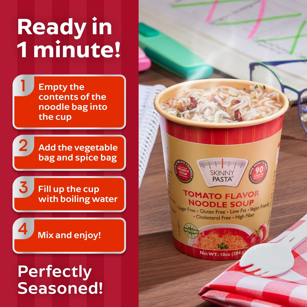 Skinny Pasta Konjac Noodle Soup - Tomato, 10oz