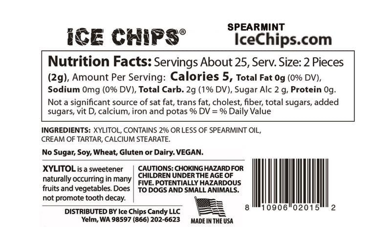 Ice Chips Sugar Free Candy - Spearmint
