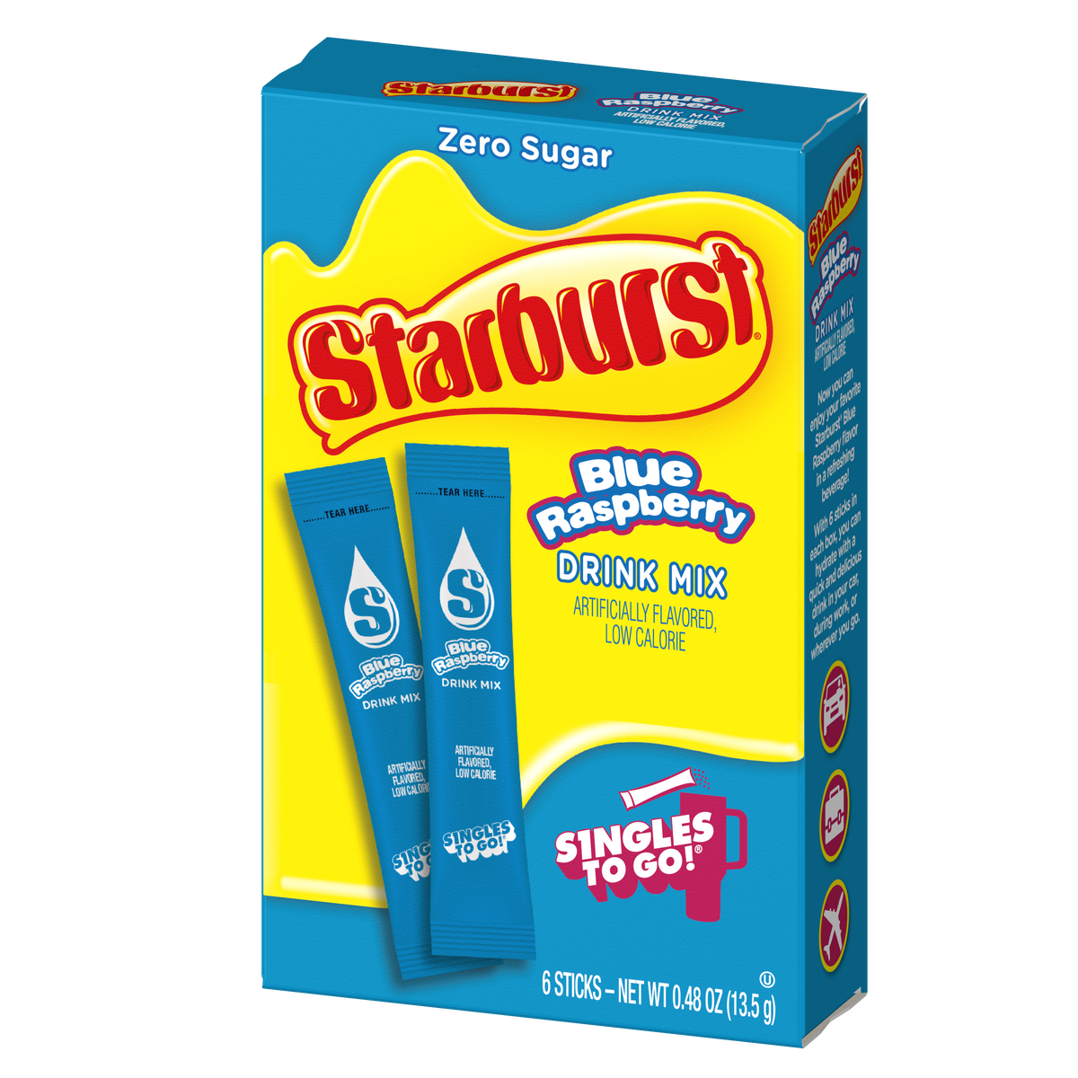 Starburst Zero Sugar Singles-to-Go - Blue Raspberry 6 sticks