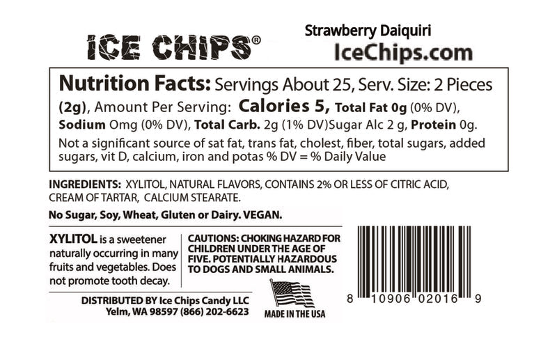 Ice Chips Sugar Free Candy - Strawberry Daiquiri