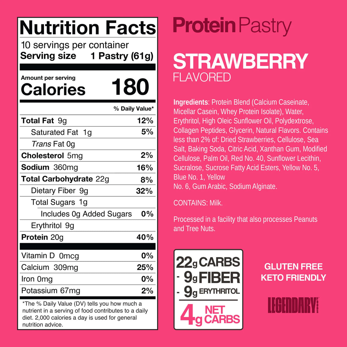 Legendary Foods Protein Pastry - Strawberry