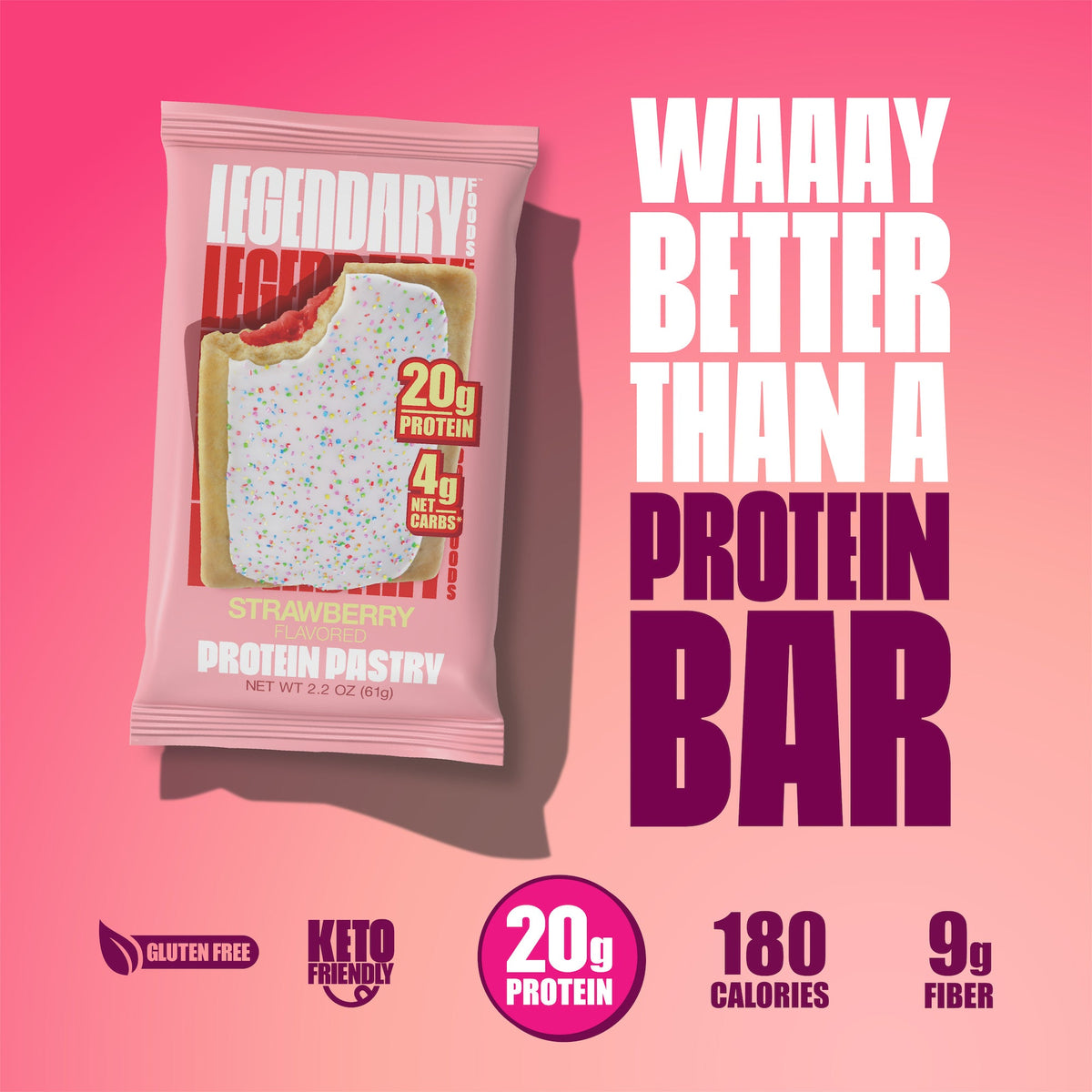 Legendary Foods Protein Pastry - Strawberry