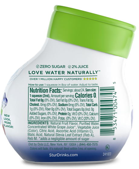 Stur Stevia Sweetened Water Enhancer - Blue & Blackberry 1.62 fl oz.