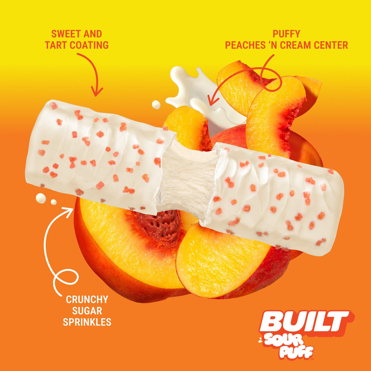 Built Bar Sour Puff - Sweet Peach Punch