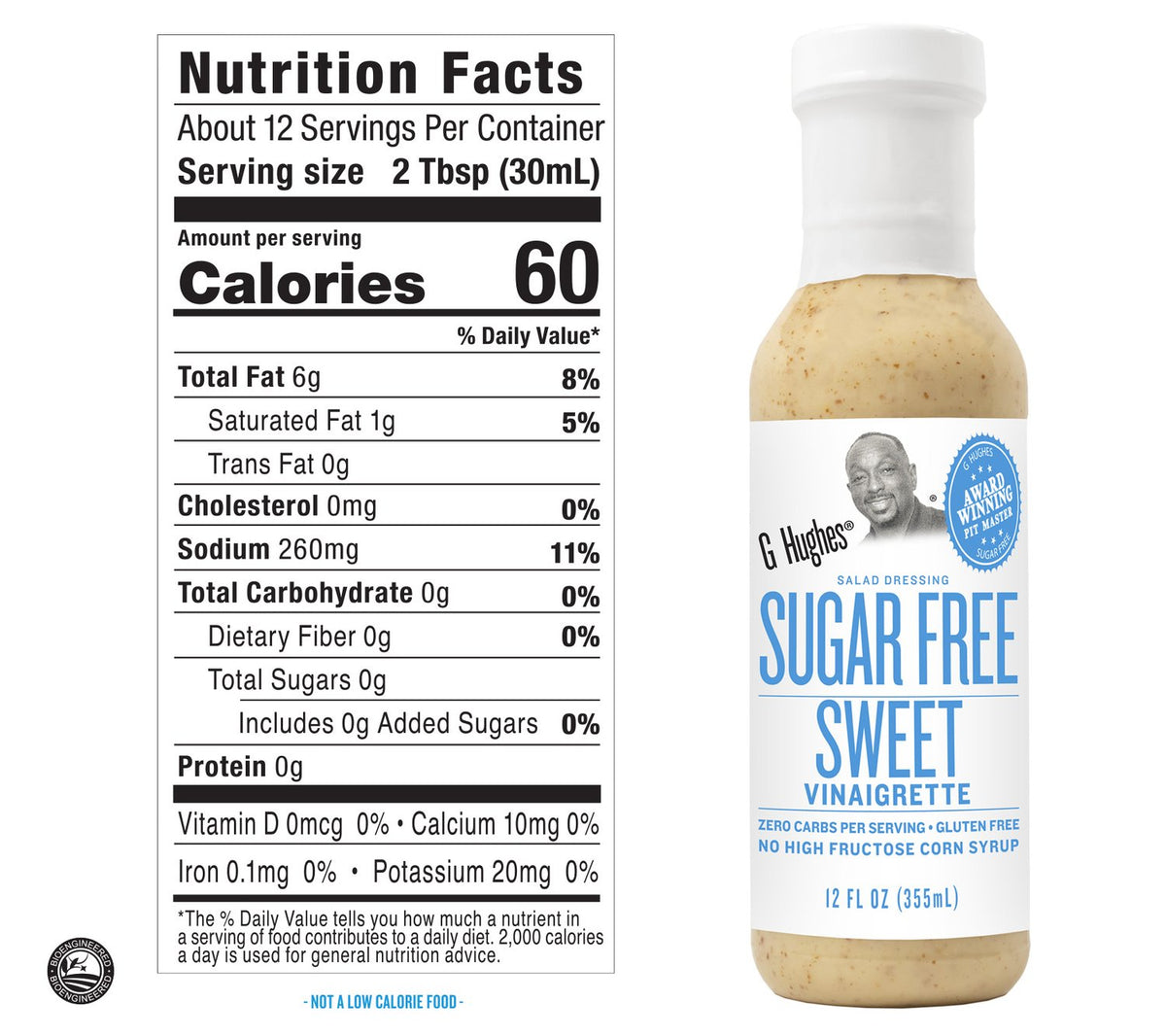 G Hughes Smokehouse Sugar Free Salad Dressing (12 fl oz) - Sweet Vinaigrette