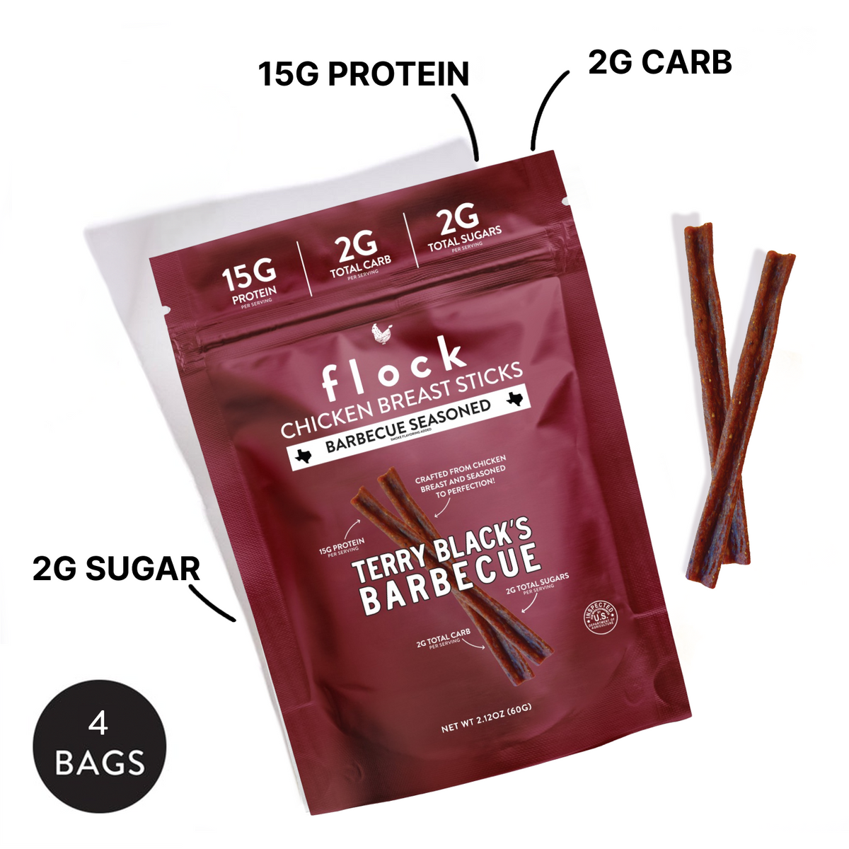 Flock Foods Chicken Breast Bites, 2.12 oz - Terry Black's Barbecue