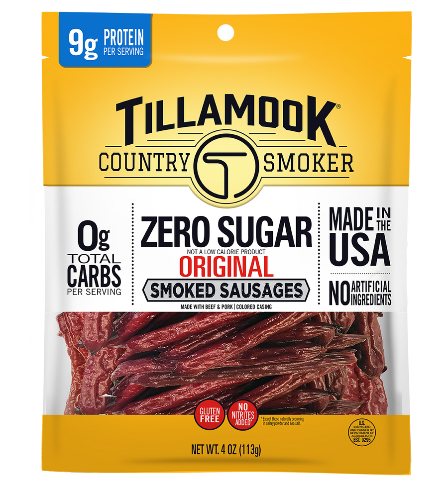 Tillamook Country Smoker Zero Sugar Smoked Sausages - Original, 4oz