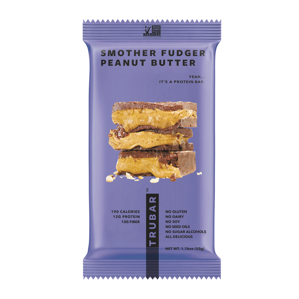 TRUBAR Plant-Based Protein Bar - Smother Fudger Peanut Butter