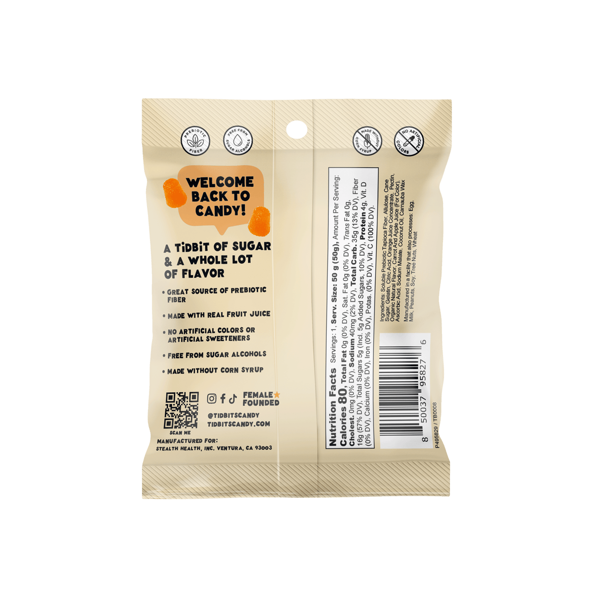 TiDBiTs Gummies - Orange Cream, One Pack (CLEARANCE: Best by October 2, 2026)