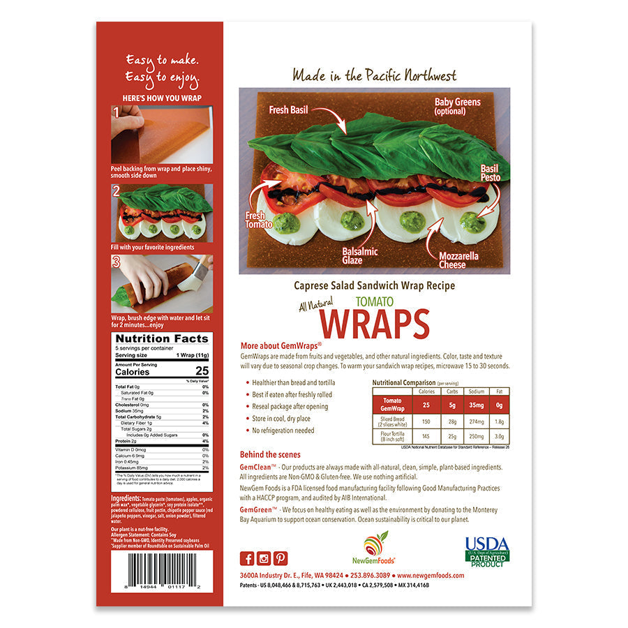 NewGem Foods GemWraps - Tomato