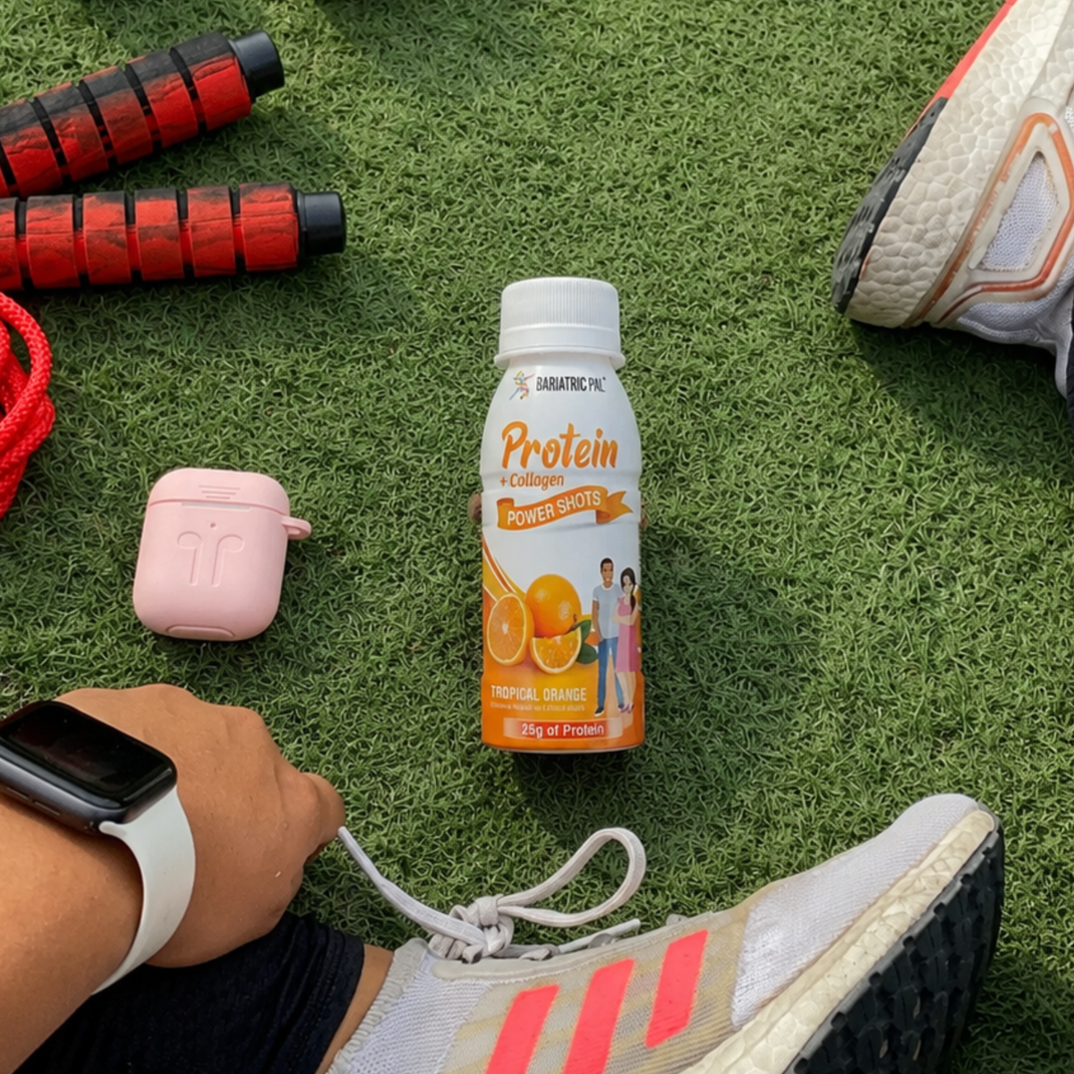 Whey & Collagen Protein Power Shots, Tropical Orange, image 4