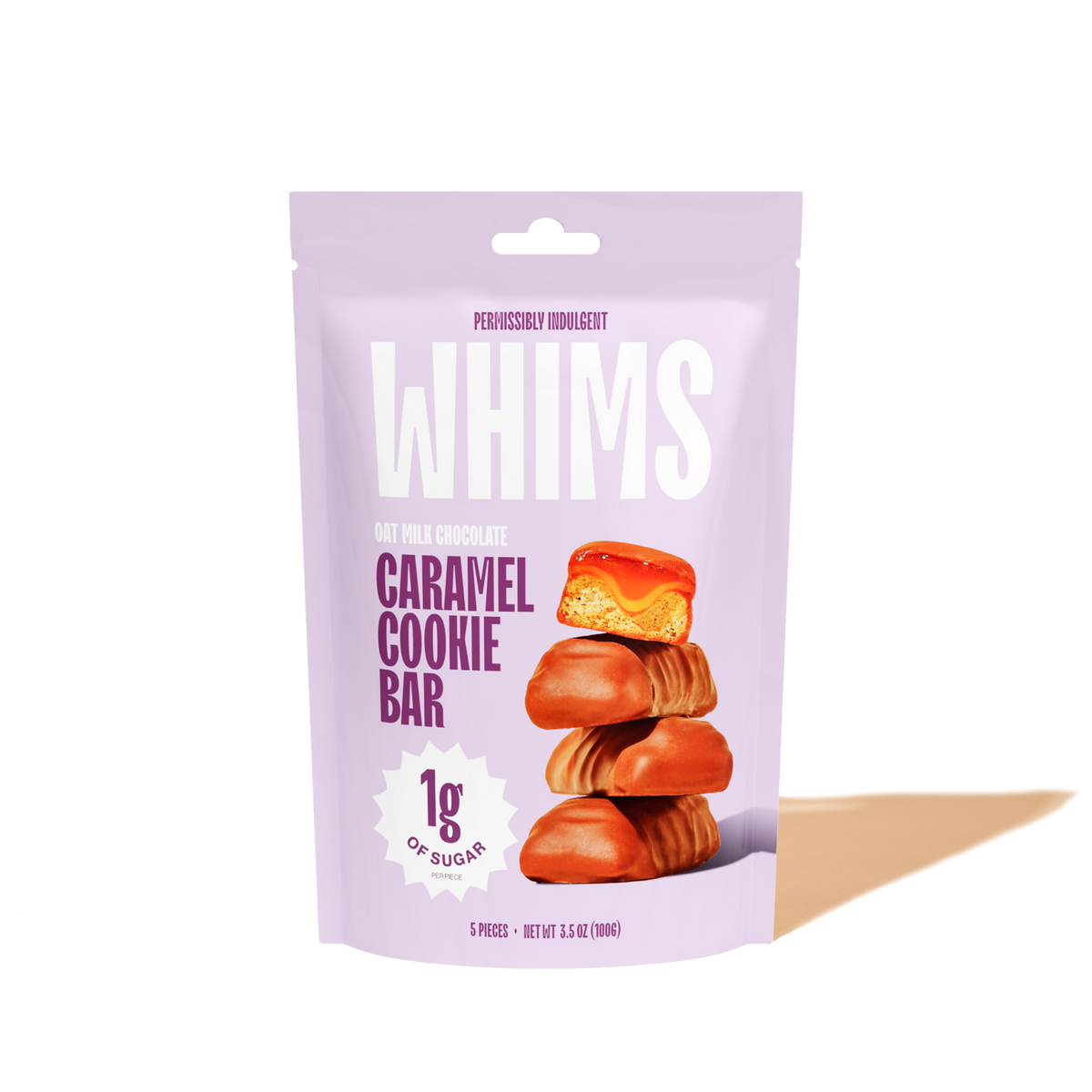 WHIMS Oat Milk Chocolate - Caramel Cookie Bar, 3.5oz