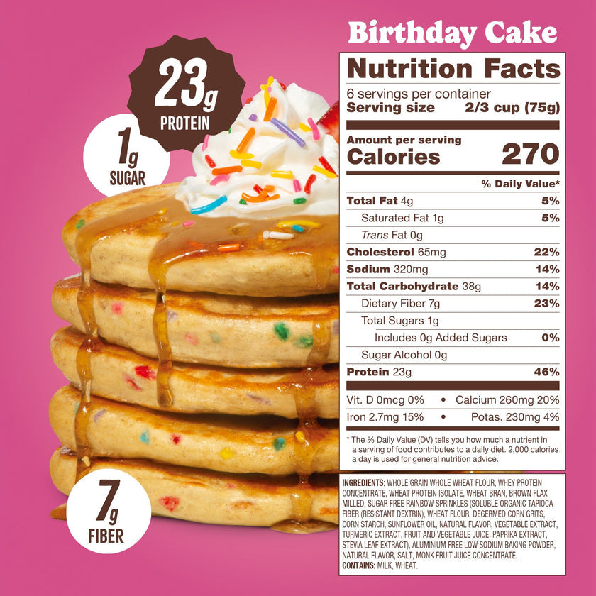 Flourish Protein Pancake & Waffle Mix, 16 oz - Birthday Cake