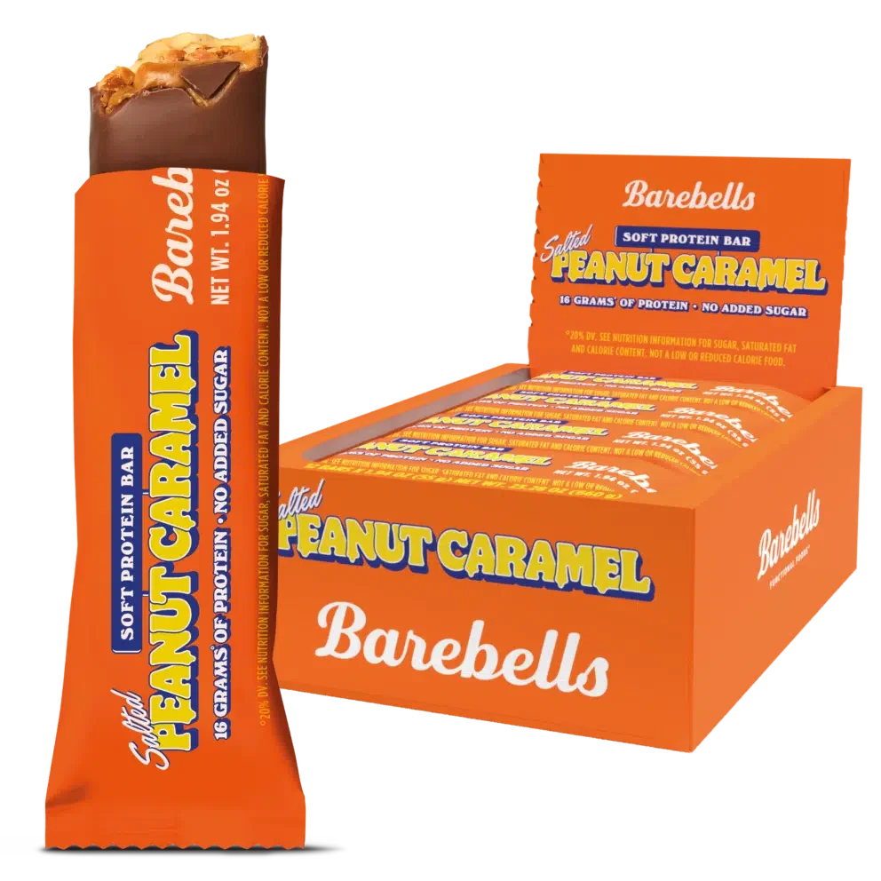 Barebells Soft Protein Bar, Salted Peanut Caramel, 12-Pack.