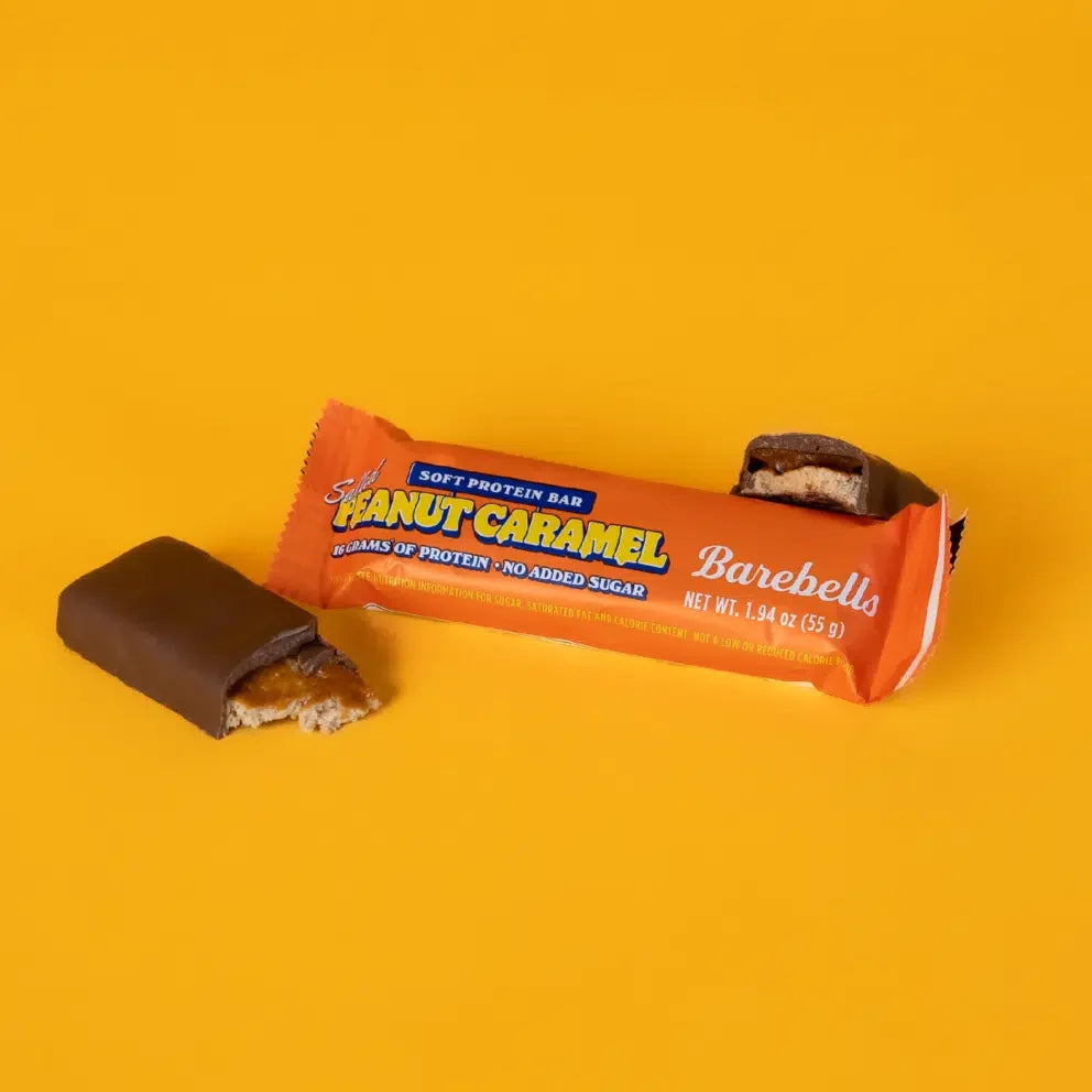 Barebells Soft Protein Bar, Salted Peanut Caramel, One Bar.