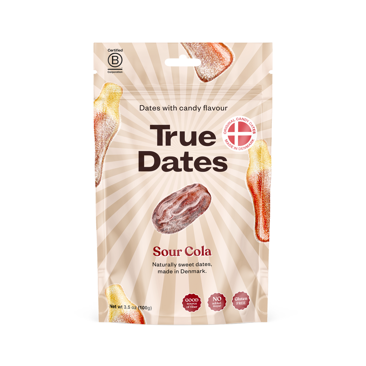 True Dates Gluten Free Flavoured Dates, 3.5oz - Sour Cola