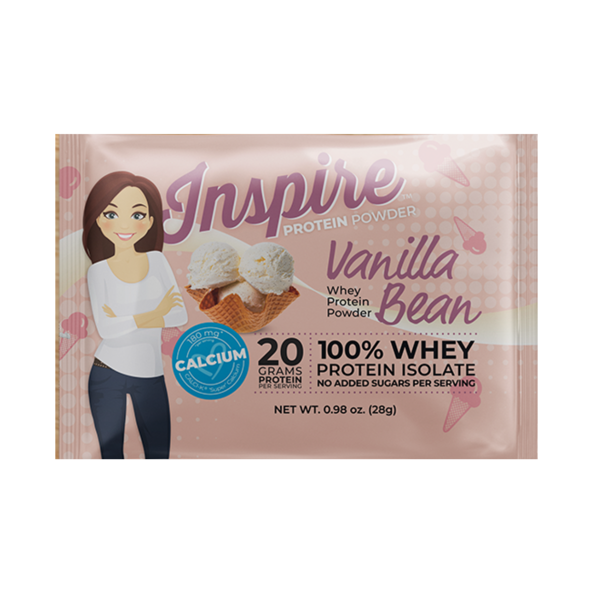 Inspire Vanilla Bean Protein Powder - One Serving, One Pack