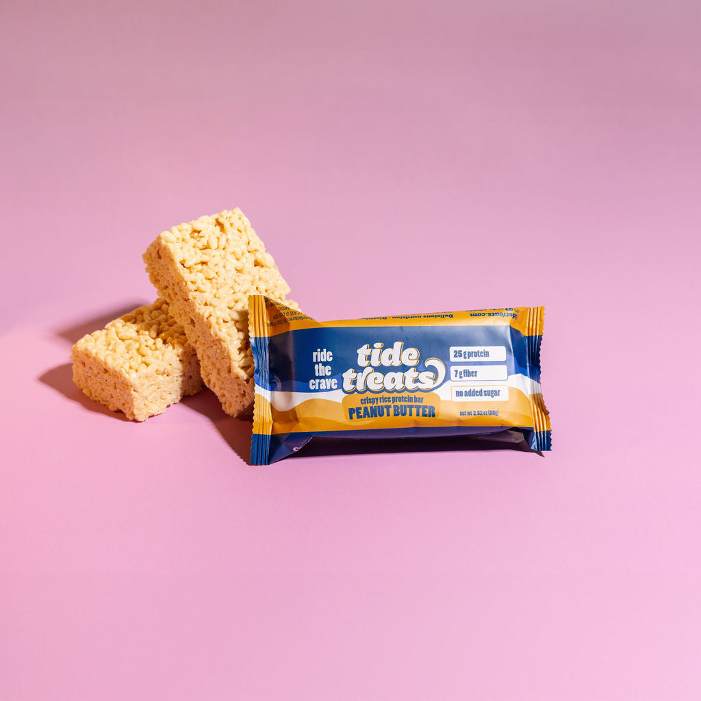 Tide Treats Crispy Rice Protein Bars - Peanut Butter, One Bar