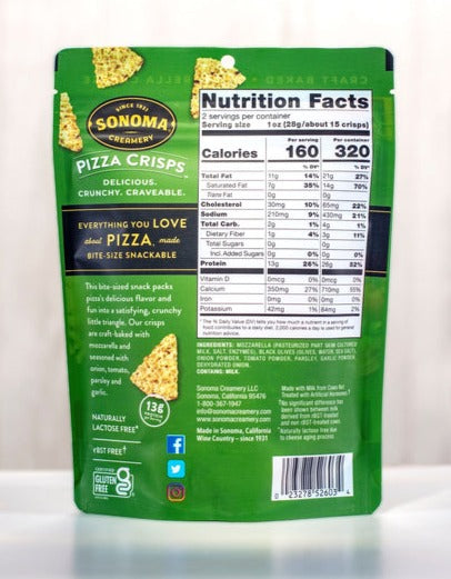 Sonoma Creamery Pizza Crisps - Veggie Supreme