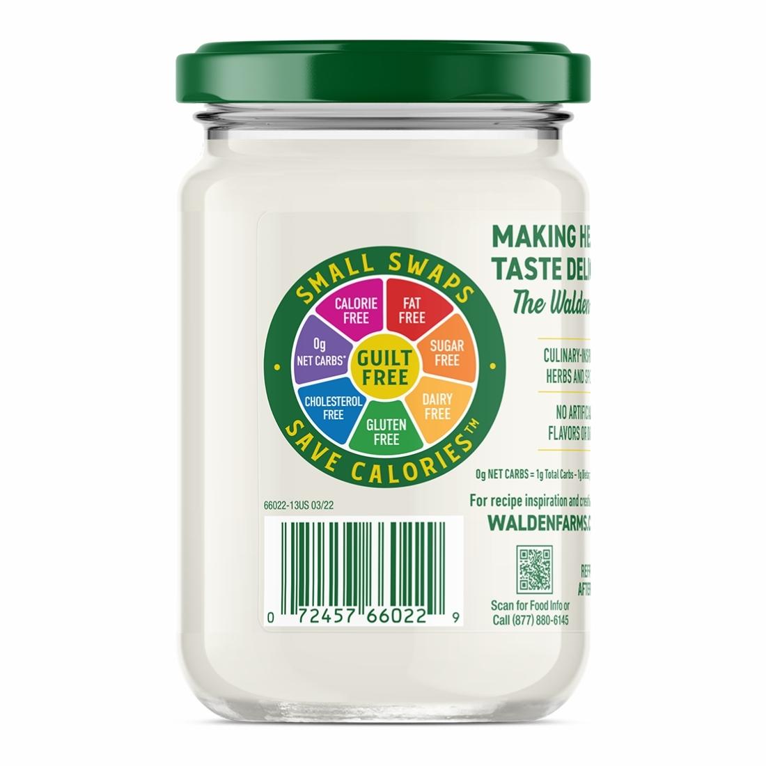 UPC barcode for Walden Farms Mayo, Amazin' flavor.