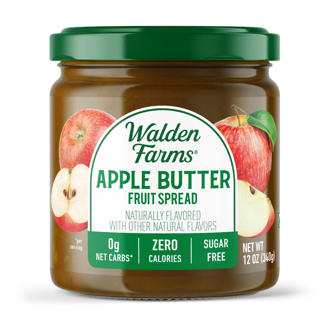 Walden Farms Fruit Spread, Apple Butter, One Jar.
