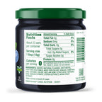 Nutrition Facts panel for Walden Farms Fruit Spread, Blueberry flavor.