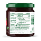 Nutrition Facts panel for Walden Farms Fruit Spread, Raspberry flavor.