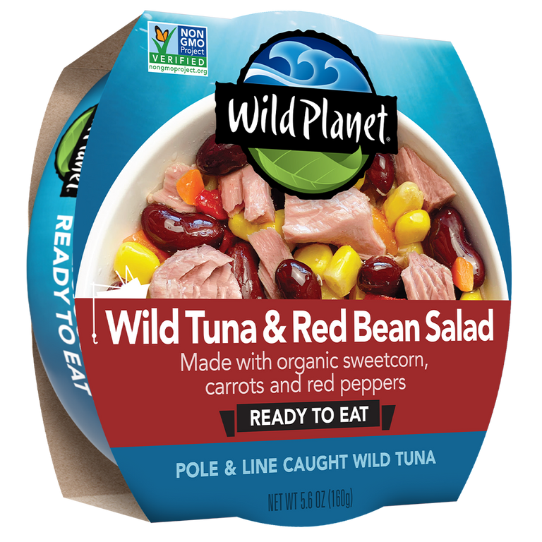 Wild Planet Ready-To-Eat Tuna Meals, Wild Tuna & Red Bean Salad / 5.6 oz Bowl.