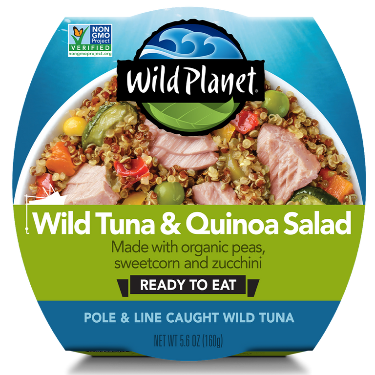 Wild Planet Ready-To-Eat Tuna Meals, Wild Tuna & Quinoa Salad / 5.6 oz Bowl.