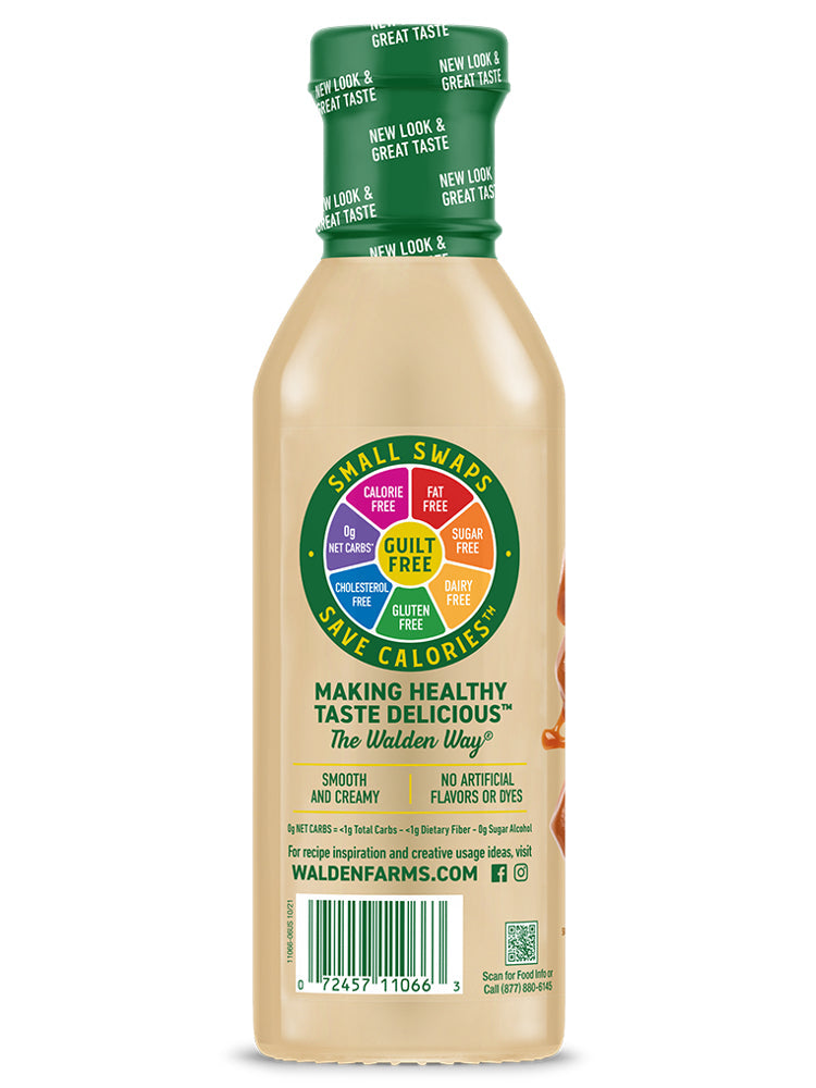 UPC barcode for Walden Farms Calorie Free Coffee Creamer, Caramel flavor.