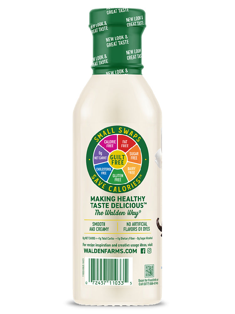 UPC barcode for Walden Farms Calorie Free Coffee Creamer, French Vanilla flavor.