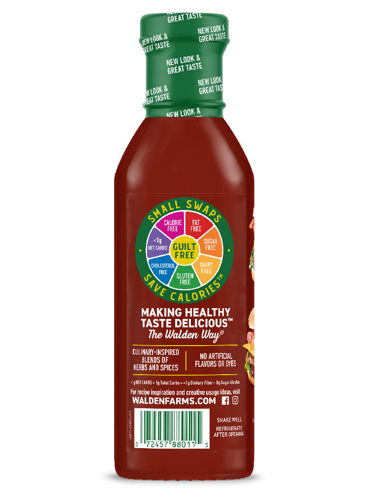 UPC barcode panel on Walden Farms Ketchup, One Bottle