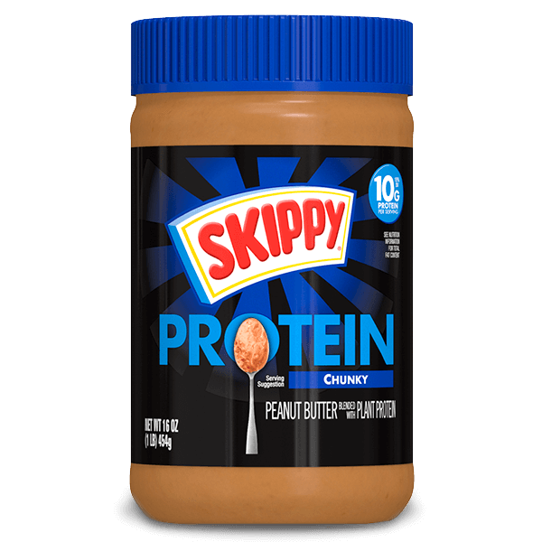 SKIPPY Peanut Butter Blended with Plant Protein, 16 oz - Chunky