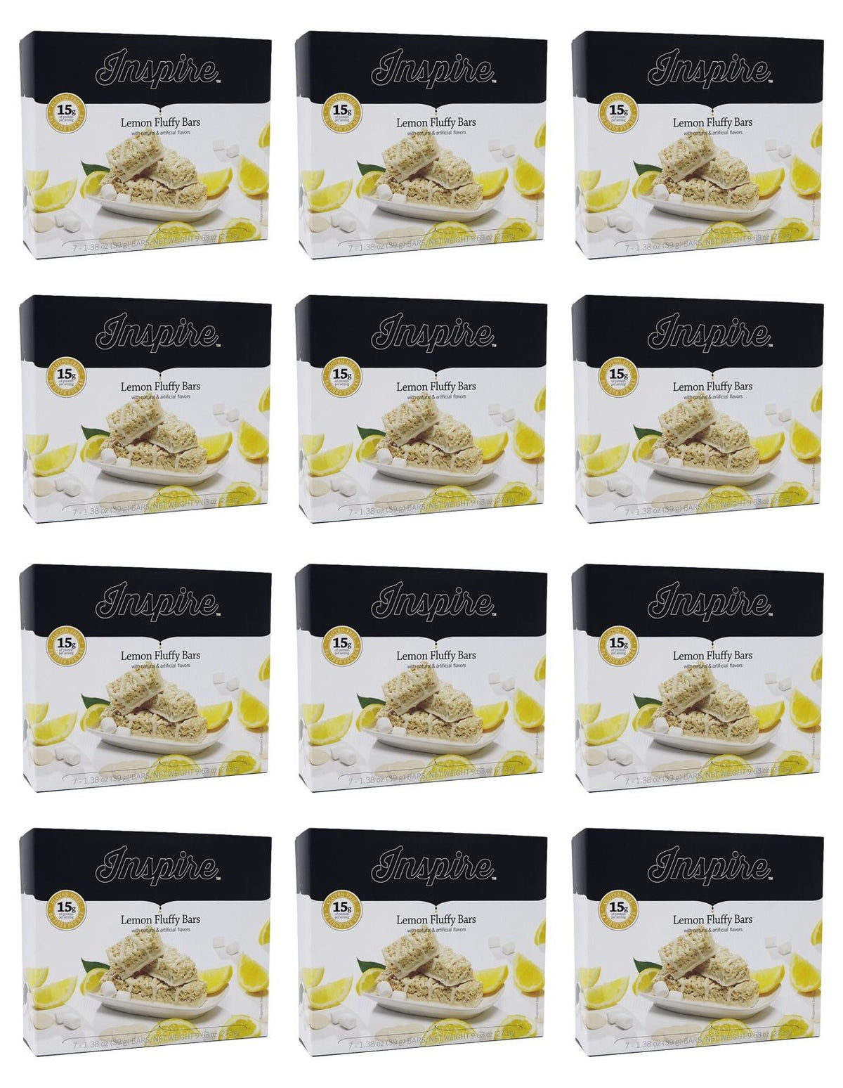 Inspire 15g Protein & Fiber Bars - Fluffy Lemon Crisp - High-quality Protein Bars at Store