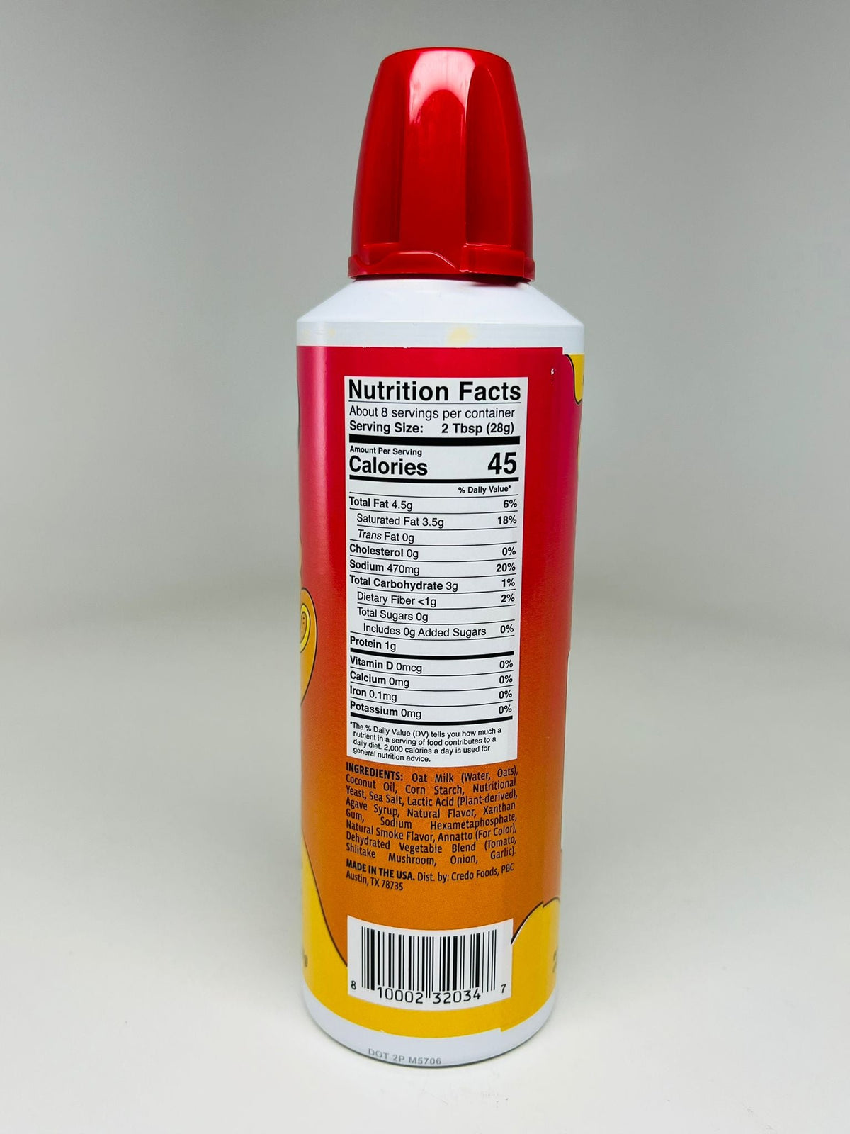 Credo Gluten Free Oat Milk Spray Cheeze - Smoky